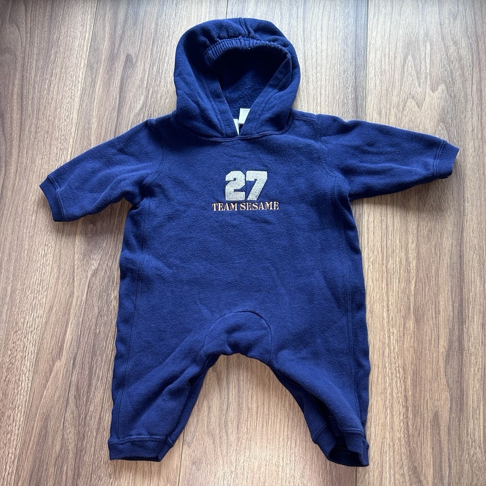 Vintage‎ Y2K Sesame Street Team Sesame Long Sleeve One Piece 3-6 Mo Bodysuit